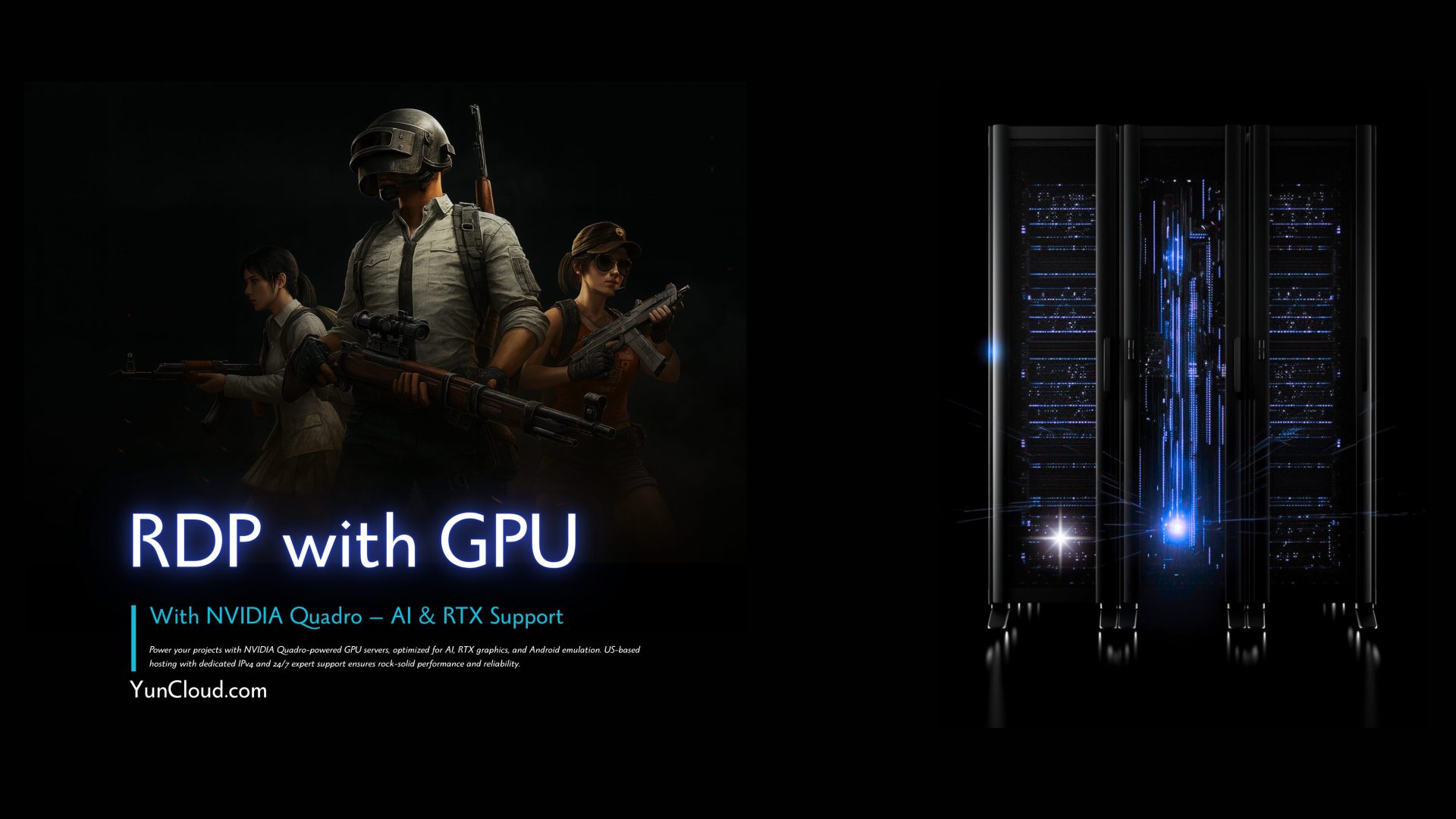 GPU compute power for AI, deep learning, rendering, and scientific workloads